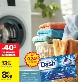 Carrefour Market Lessive en capsules dash offre