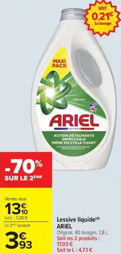 Carrefour Market Lessive liquide ariel offre