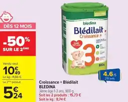 Carrefour Market Croissance + blédilait bledina offre