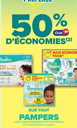 Carrefour Market Sur tout pampers offre