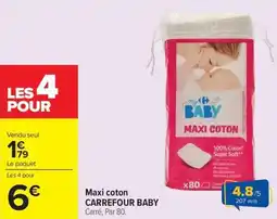 Carrefour Market Maxi coton carrefour baby offre