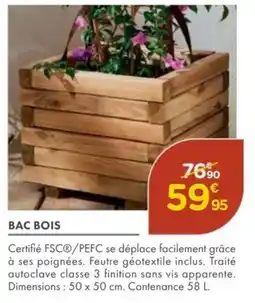 Point Vert Bac bois offre