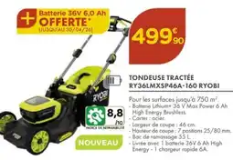 Point Vert RYOBI Tondeuse tractée ry36lmxsp46a-160 offre