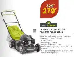 Point Vert PROGREEN Tondeuse thermique tractée pg 48 st140 offre