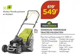 Point Vert PROGREEN Tondeuse thermique tractée pg53h170v offre