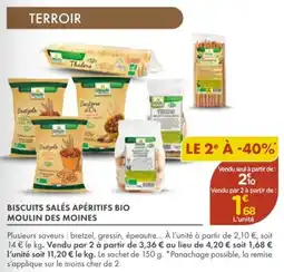 Point Vert Biscuits salés apéritifs bio moulin des moines offre