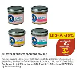 Point Vert Rillettes apéritives secret de famille offre