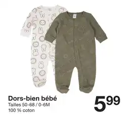 Zeeman Dors-bien bébé blanc motifs animaux offre