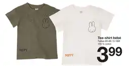 Zeeman Miffy tee-shirt bébé vert offre