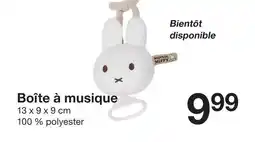 Zeeman Miffy boîte à musique offre