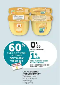 Maximarché Creme dessert monoparfum u offre