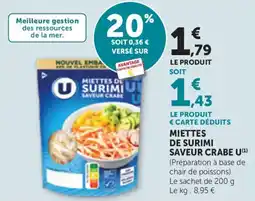 Maximarché Miettes de surimi saveur crabe u offre