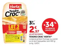 Maximarché Tendre croc' herta offre
