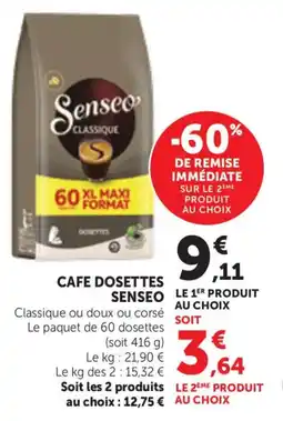 Maximarché Cafe dosettes senseo offre