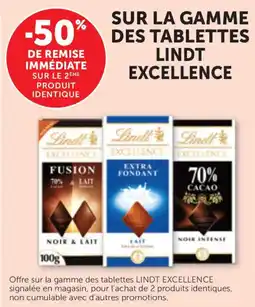 Maximarché Sur la gamme des tablettes lindt excellence offre