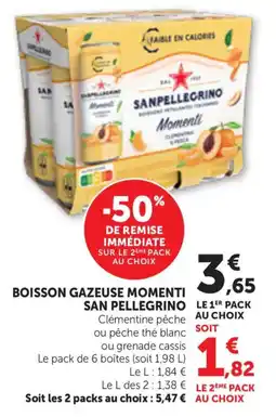 Maximarché Boisson gazeuse momenti san pellegrino offre