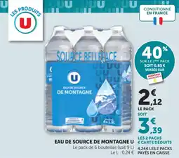 Maximarché Eau de source de montagne u offre