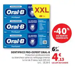 Maximarché Dentifrice pro-expert oral-b offre