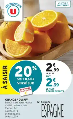 Maximarché Orange a jus u offre