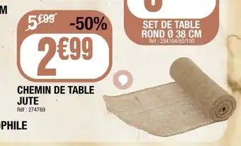 Chemin de table jute