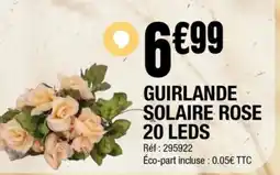 La Foir'Fouille Guirlande solaire rose 20 leds offre