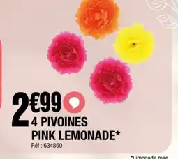 La Foir'Fouille 4 pivoines pink lemonade offre