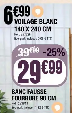 La Foir'Fouille Voilage blanc offre