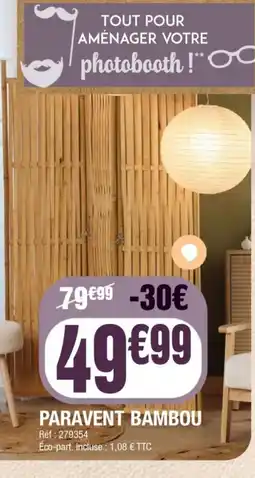 La Foir'Fouille Paravent bambou offre