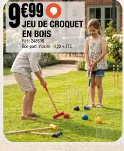 La Foir'Fouille Jeu de croquet en bois offre