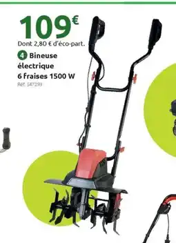 Mr Bricolage Bineuse électrique 6 fraises 1500 W offre