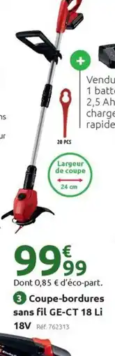 Mr Bricolage EINHELL Coupe-bordures sans fil GE-CT 18 Li 18V offre