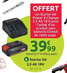 Mr Bricolage EINHELL Starter kit 2,5 Ah 18V offre