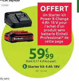 Mr Bricolage EINHELL Starter kit Power X-Change 4 Ah 18 V offre