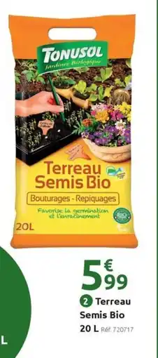 Mr Bricolage TONUSOL Terreau Semis Bio offre