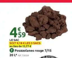 Mr Bricolage Pouzzolanes rouge 7/15 offre