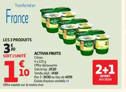 Auchan Supermarché ACTIVIA Fruits offre