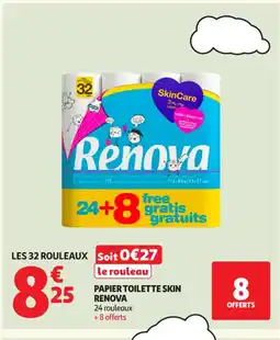 Auchan Supermarché RENOVA Papier toilette skin offre