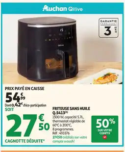 Auchan Supermarché Friteuse sans huile q.5413 offre