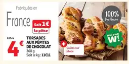 Auchan Supermarché Torsades aux pépites de chocolat offre