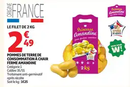 Auchan Supermarché Pommes de terre de consommation à chair ferme amandine offre