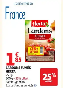 Auchan Supermarché HERTA Lardons fumés offre