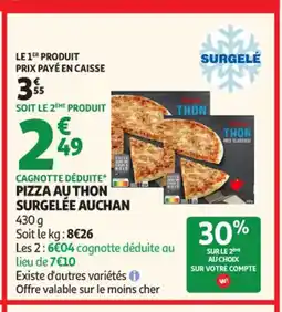 Auchan Supermarché AUCHAN Pizza authon surgelée offre