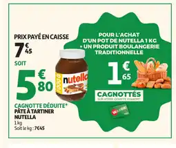 Auchan Supermarché NUTELLA Pâte à tartiner offre