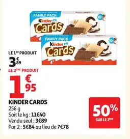 Auchan Supermarché KINDER Cards offre