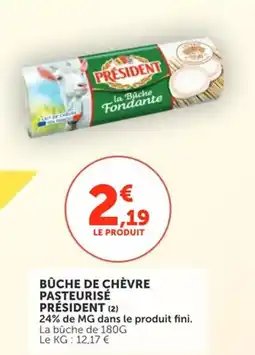 Utile PRÉSIDENT Bûche de chèvre pasteurisé offre