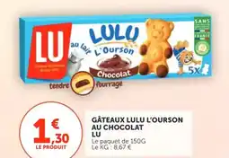 Utile LU Gâteaux lulu l'ourson au chocolat offre