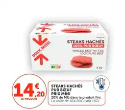 Utile Steaks hachés pur bœuf prix mini offre