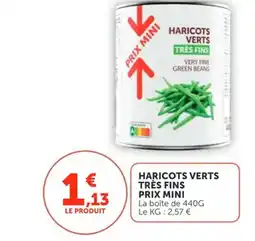 Utile Haricots verts très fins prix mini offre