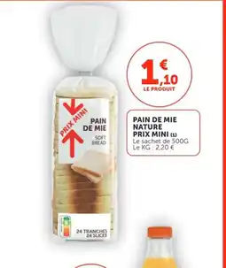 Utile Pain de mie nature prix mini offre