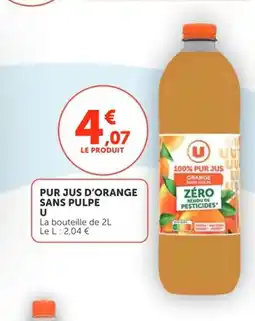 Utile U Pur jus d'orange sans pulpe offre